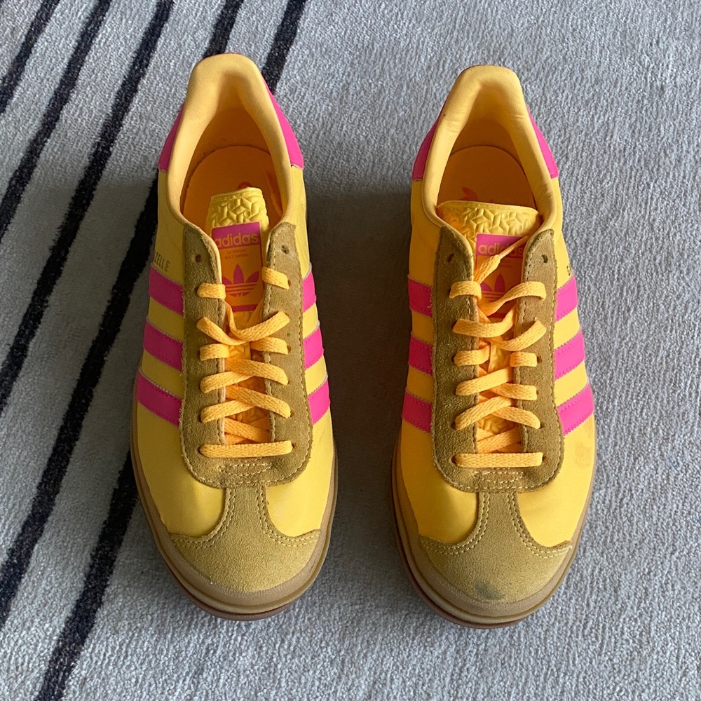 adidas Yellow and Pink Women's Sneakers